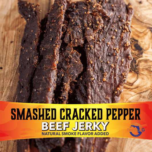 DoubleG Smashed Cracked Pepper Beef Jerky - 2.5 Ounce